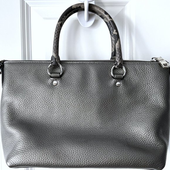 COACH MINI EMMA SATCHEL - PLATINUM/SILVER - Picture 4 of 8